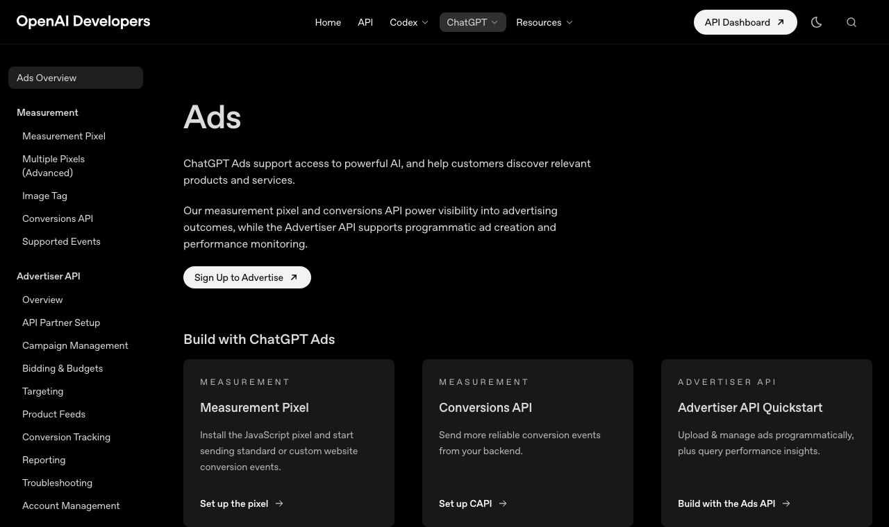 OpenAI Developers 的 ChatGPT Ads 總覽